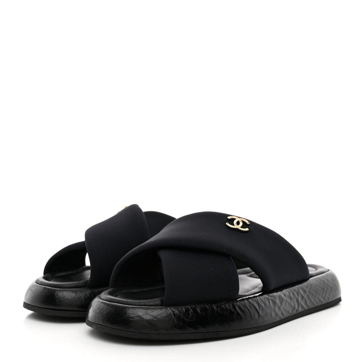 Fabric CC Mules Sandals 36 Black