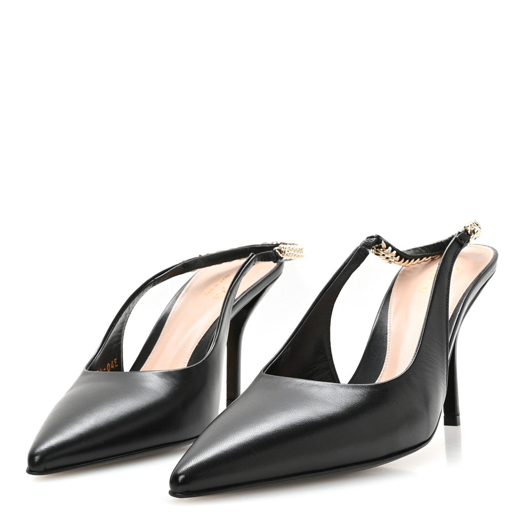 Malaga Kid 85mm Slingback Pumps 38.5 Black