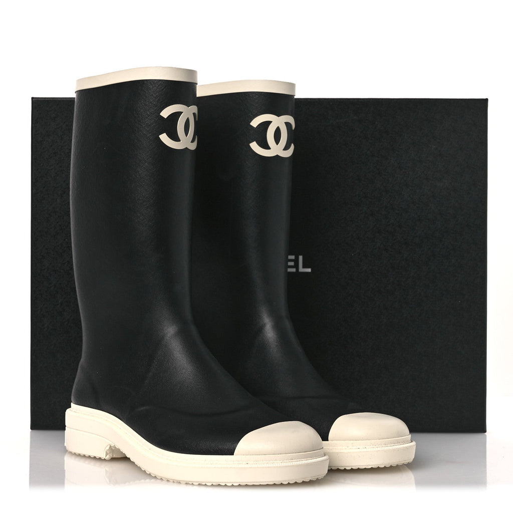 Caoutchouk CC High Boots 41 Black White