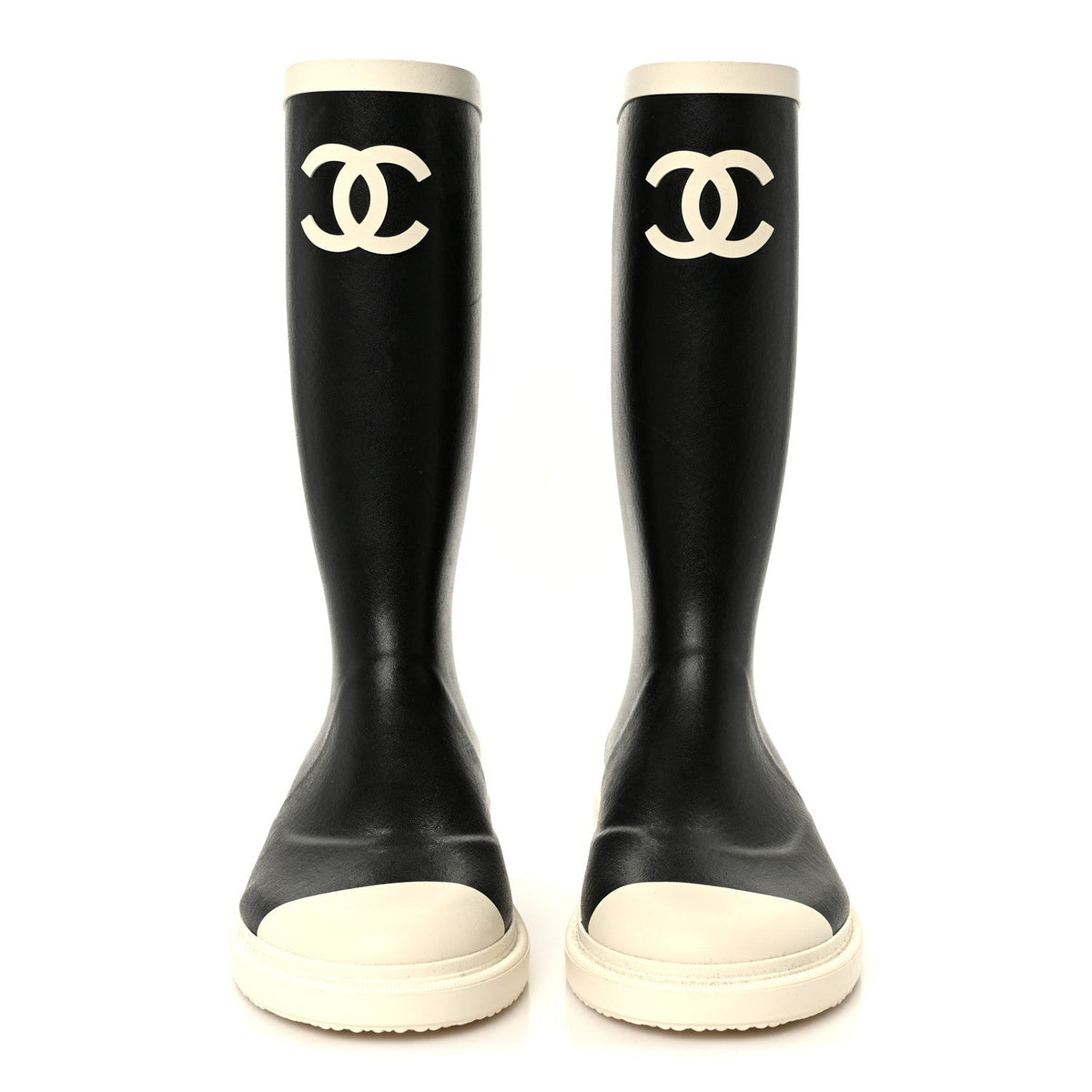 Caoutchouk CC High Boots 37 Black White