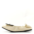 Lambskin CC Turnlock Ballerina Flats 37 Ivory Black