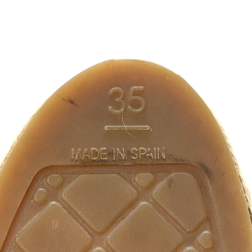 Neoprene Patent Calfskin Pearl CC Espadrilles 35 Black White