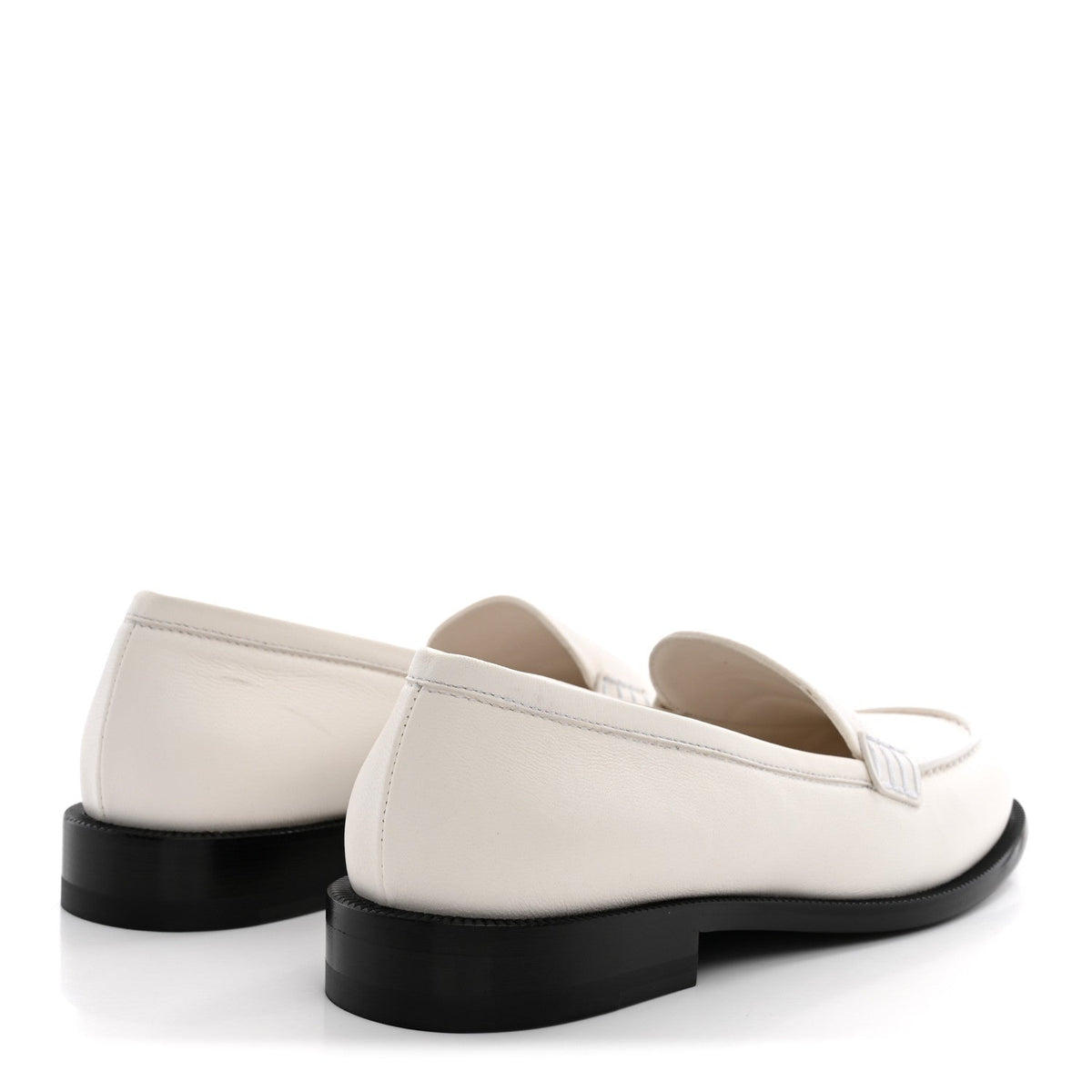 Lambskin CC Mocassin Loafers 38.5 White