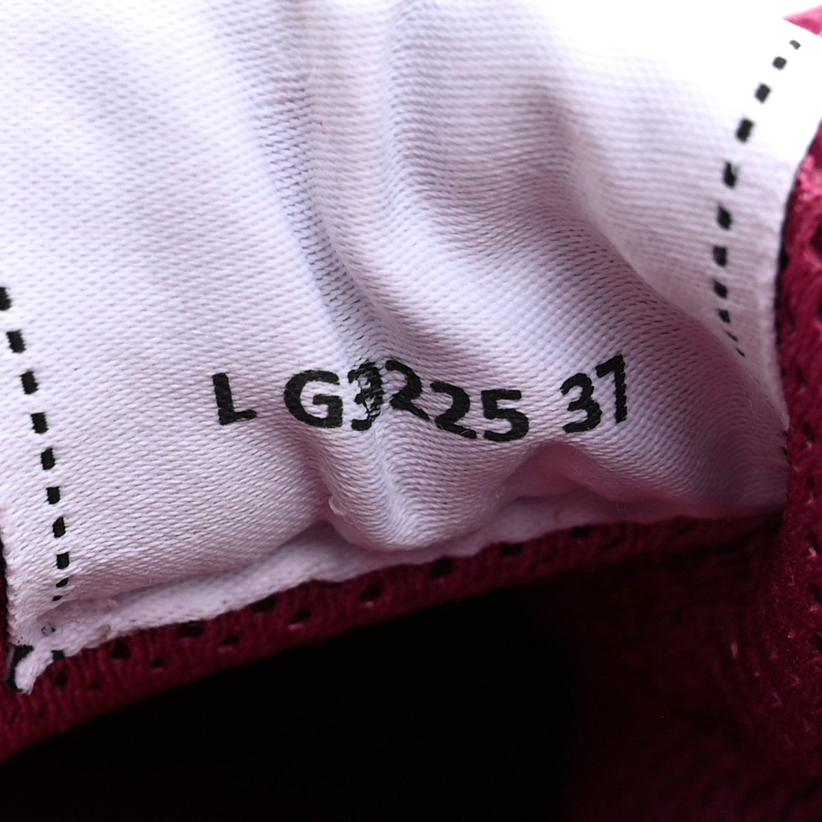 Suede Calfskin Logo Sneakers 37 Dark Pink