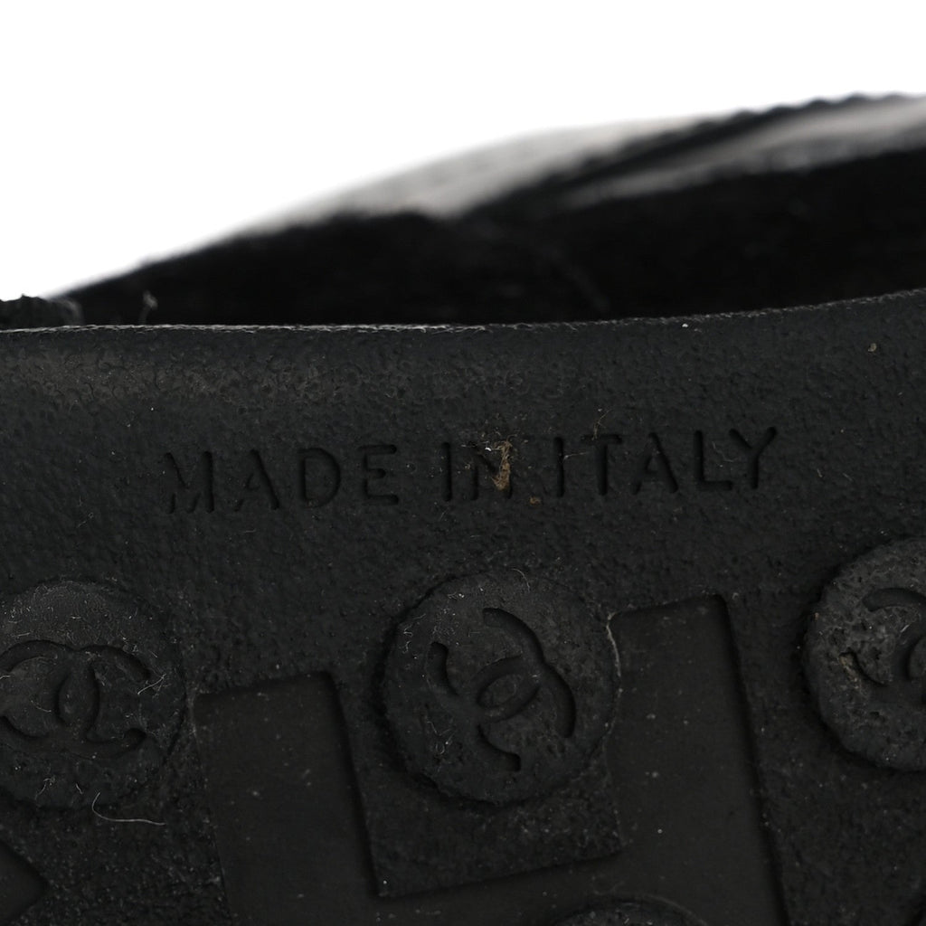 Nylon Calfskin Suede Womens CC Sneakers 38 Black Grey White