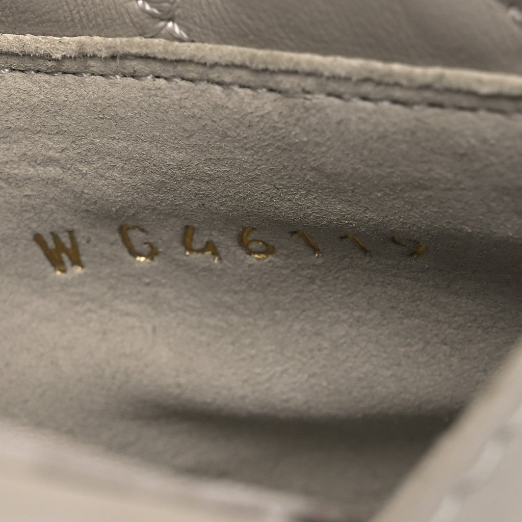 Lambskin Quilted Turnlock Flat Mules 39.5 Light Gray