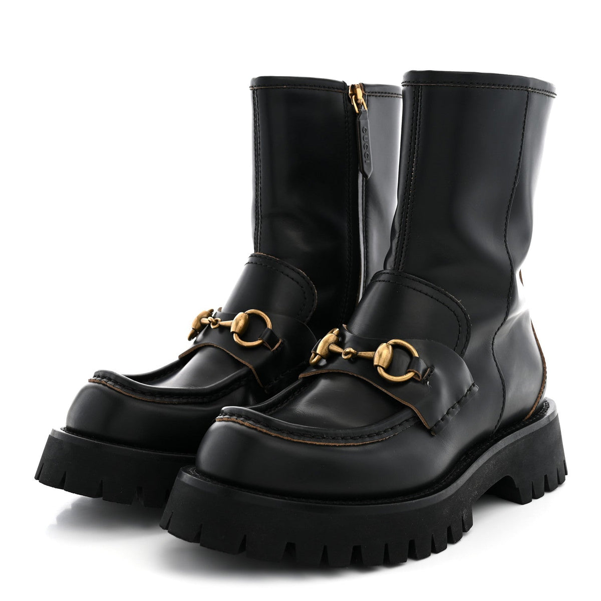 Cordovan Lux Womens Harald Horsebit 25mm Platform Boots 36.5 Black