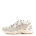 Suede Calfskin Fabric CC Sneakers 37.5 White