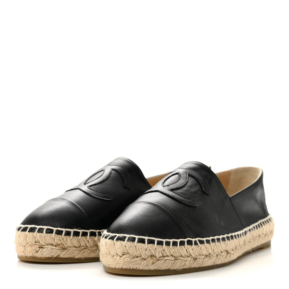 Lambskin CC Espadrilles 39 Black