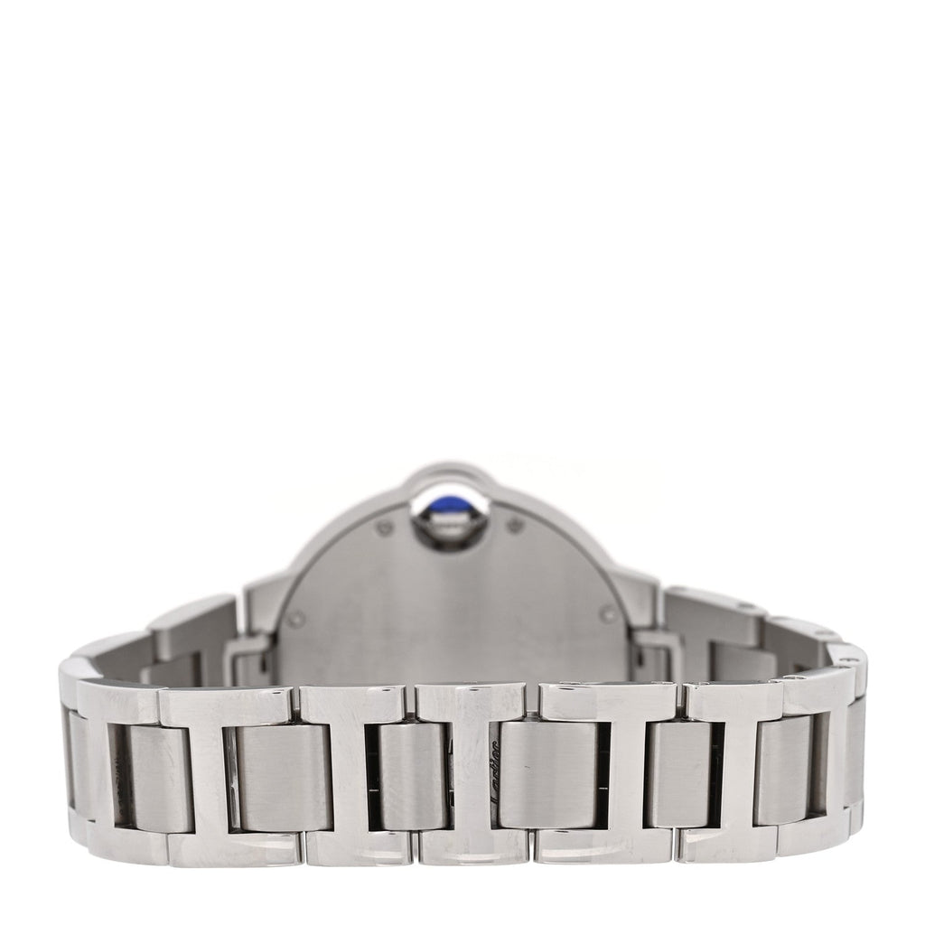 Stainless Steel Diamond Bezel 33mm Ballon Bleu De Cartier Automatic Watch Blue