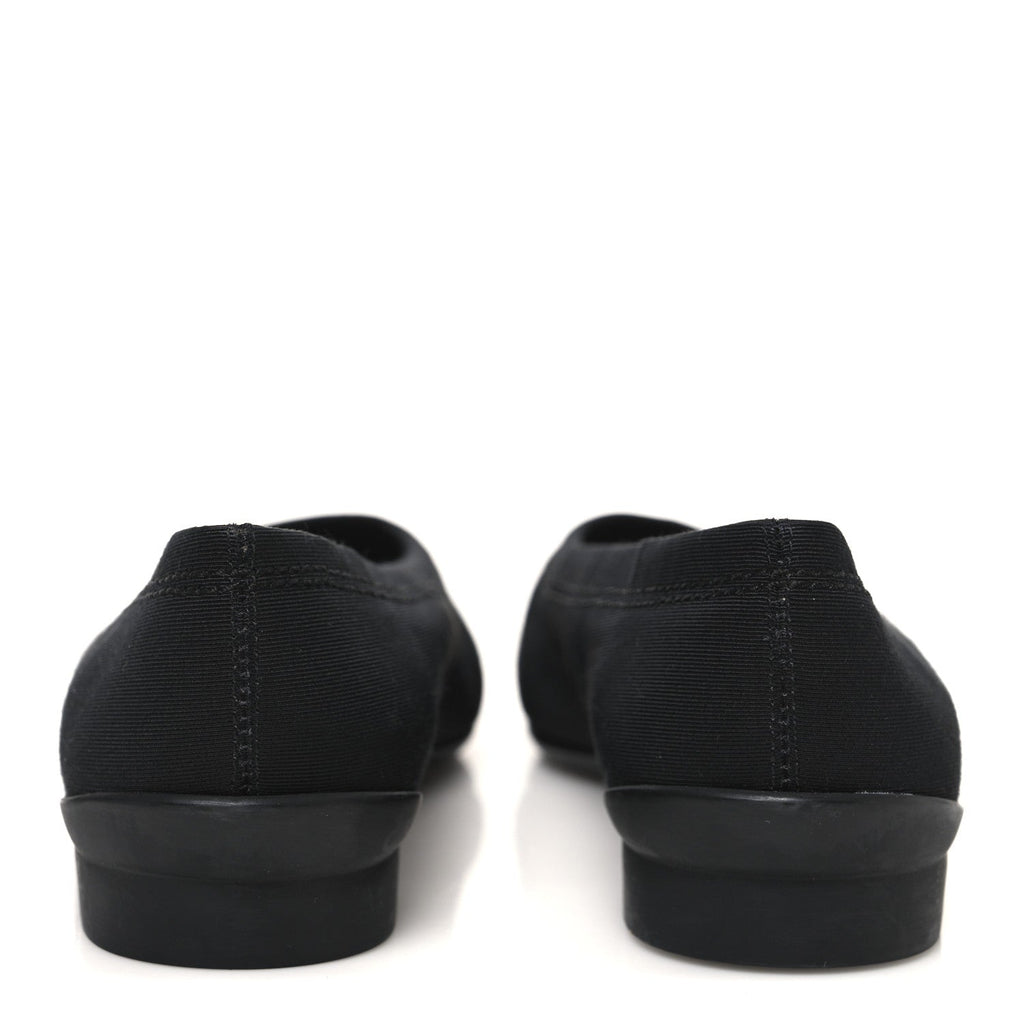 Grosgrain Cap Toe Uniform Ballerina Flats 36.5 Black