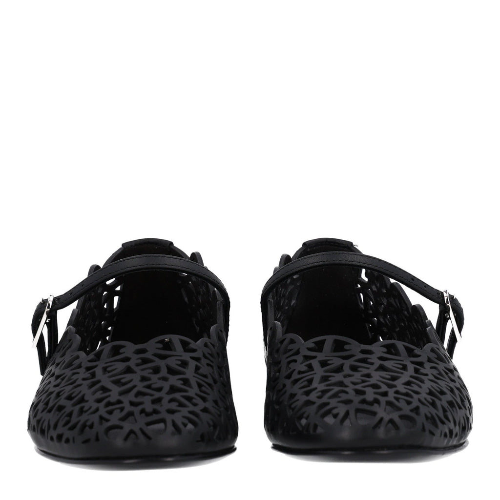 Calfskin Chaine d'Ancre Meli Ballet Flats 36 Black