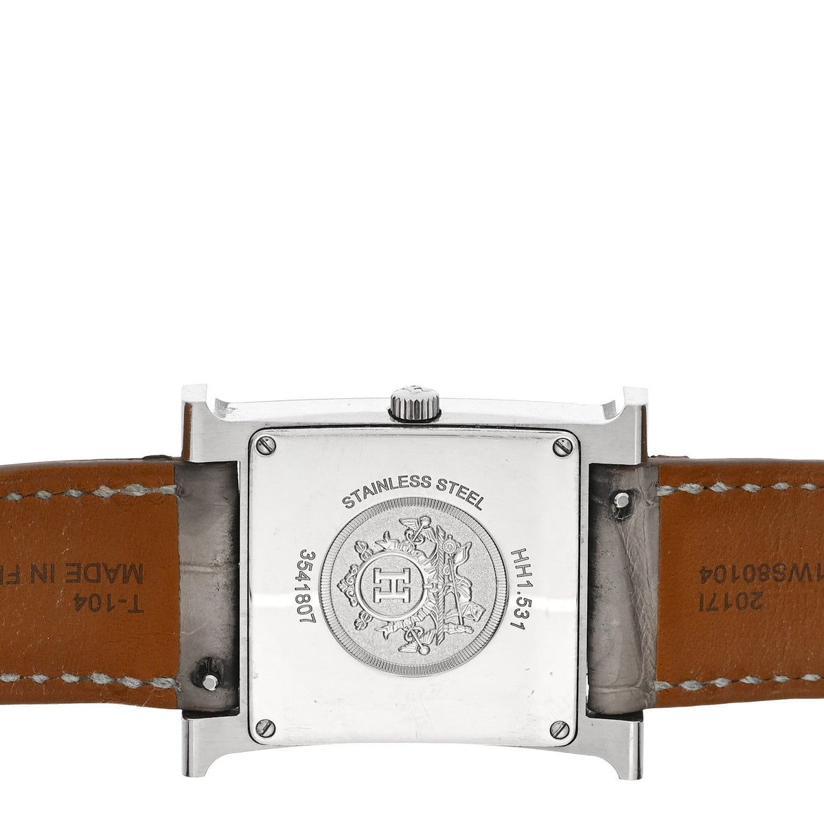 Stainless Steel Alligator Diamond Bezel Mother of Pearl 26mm Heure H Hour Quartz Watch Gris Perle