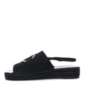 Canvas Strass CC Espadrille Slingback Sandals 38 Black