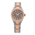 Stainless Steel 18K Everose Gold 28mm Oyster Perpetual Datejust Watch Chocolate Roman 279171