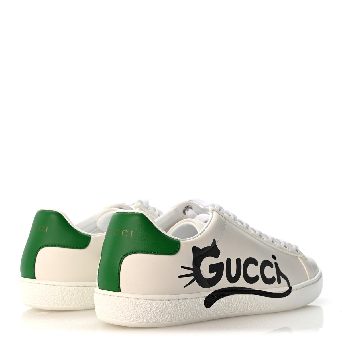 Evolution Calfskin Cat Womens Ace Sneakers 36.5 White New Shamrock