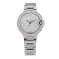 Stainless Steel Diamond Bezel 33mm Ballon Bleu De Cartier Automatic Watch Blue
