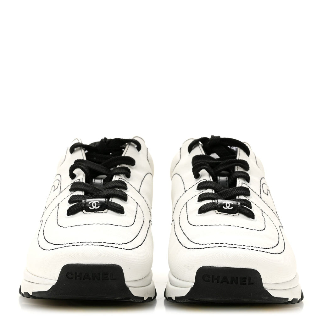 Cotton Womens CC Sneakers 39.5 White Black