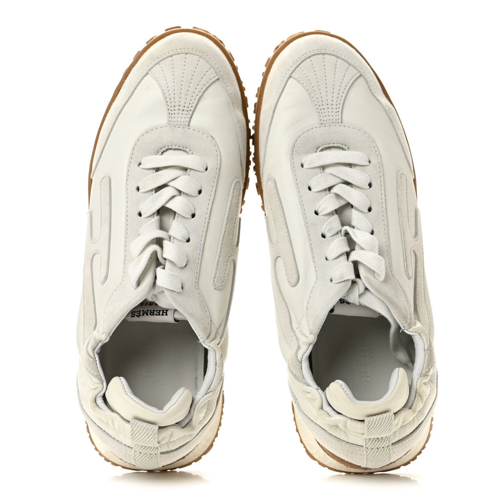 Nappa Suede Goatskin Jet Sneakers 38 White