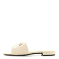 Nappa Double GG Flat Slide Sandals 38.5 New Ivoire