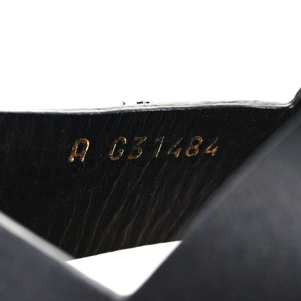 Wood Calfskin CC Hinge Wedge 41 Black