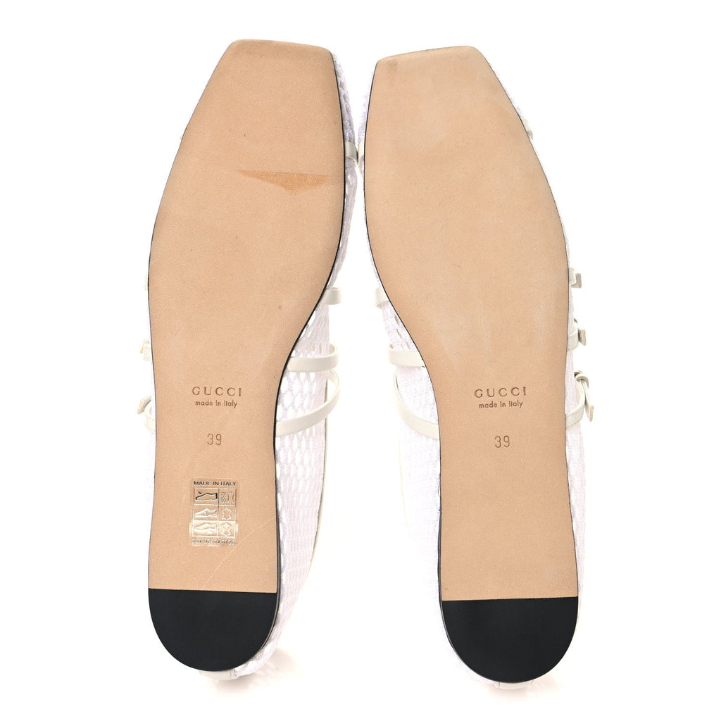 Video Net Nappa Horsebit Ballerina Flats 39 Great White