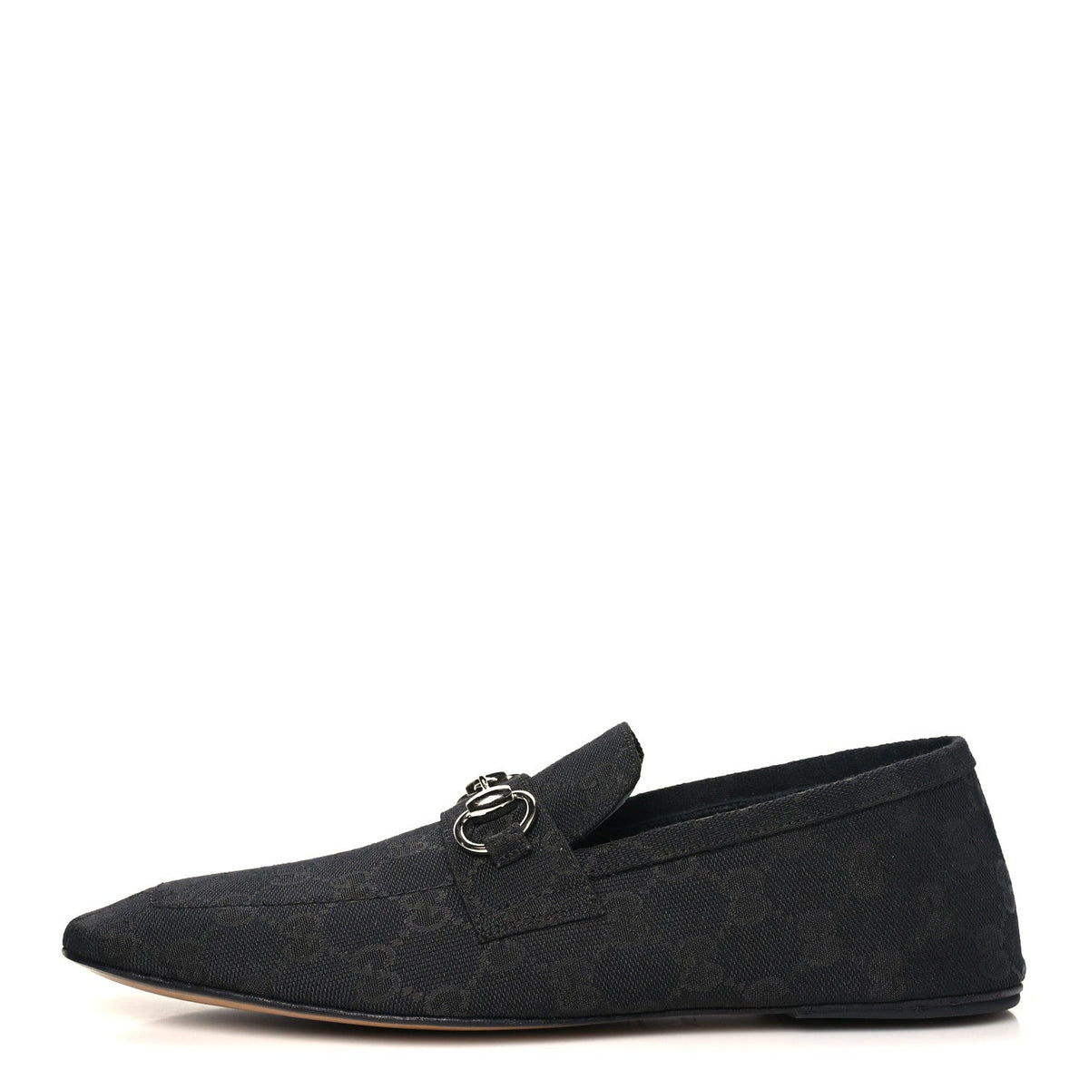 Monogram GG Canvas Womens Ragazzo Loafers 37.5 Black