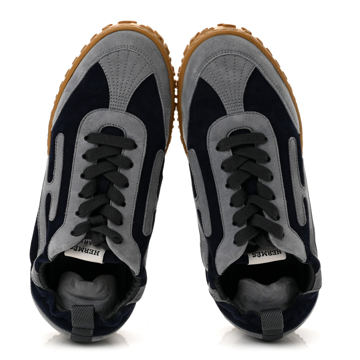 Suede Goatskin Jet Sneakers 35 Marine Gris Orage