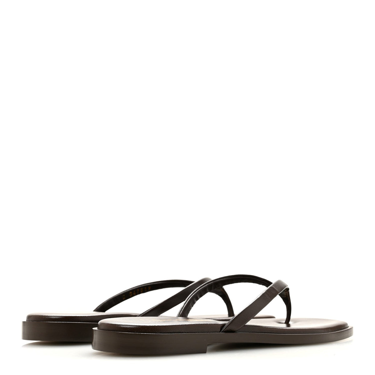 Goatskin CC Times Square Thong Sandals 36.5 Brown
