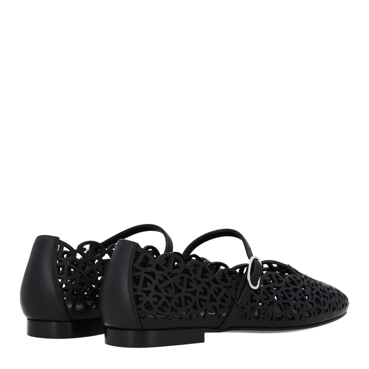 Calfskin Chaine d'Ancre Meli Ballet Flats 36 Black