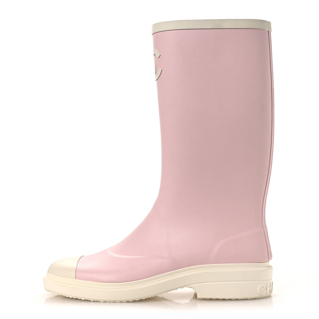 Caoutchouk CC High Boots 40 Light Pink White