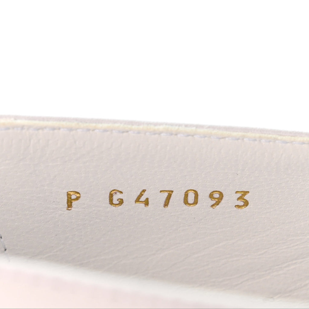 Calfskin Grosgrain Cap Toe CC Moccasin Loafers 37 White Black