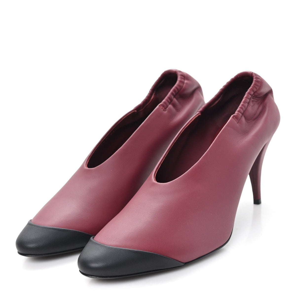 Lambskin Pumps  40 Burgundy Black