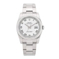Stainless Steel 36mm Oyster Perpetual Datejust Watch White Roman 116200