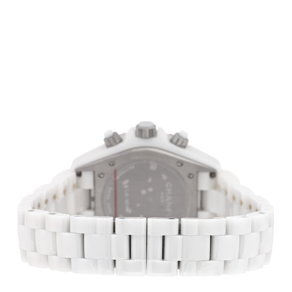 Stainless Steel Ceramic 41mm J12 Chronograph Automatic Watch White