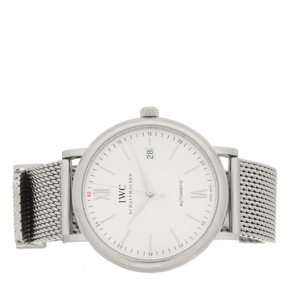 Stainless Steel 40mm Portofino Automatic Watch White IW356507