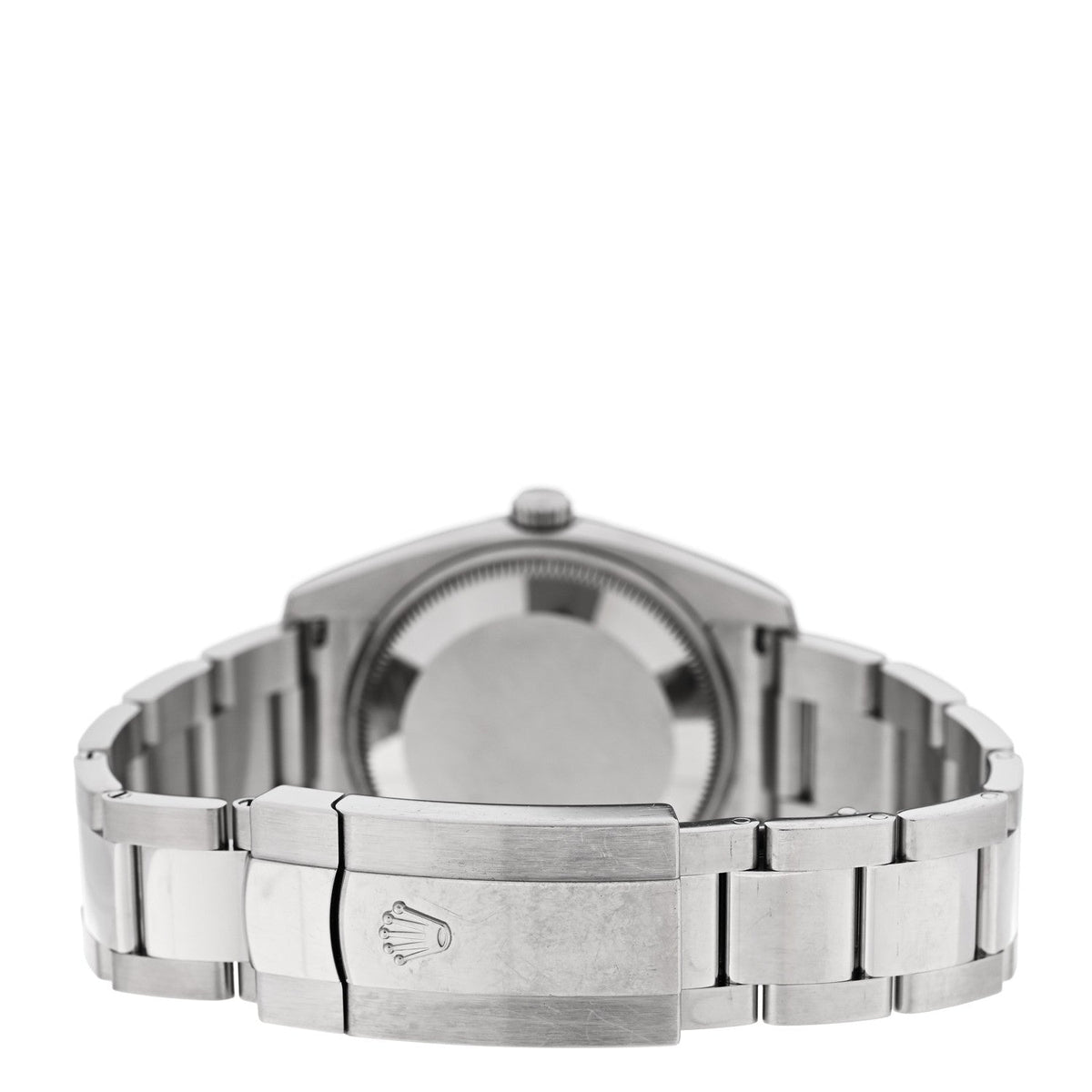 Stainless Steel 18K White Gold Diamond 34mm Oyster Perpetual Date Watch Black 115234