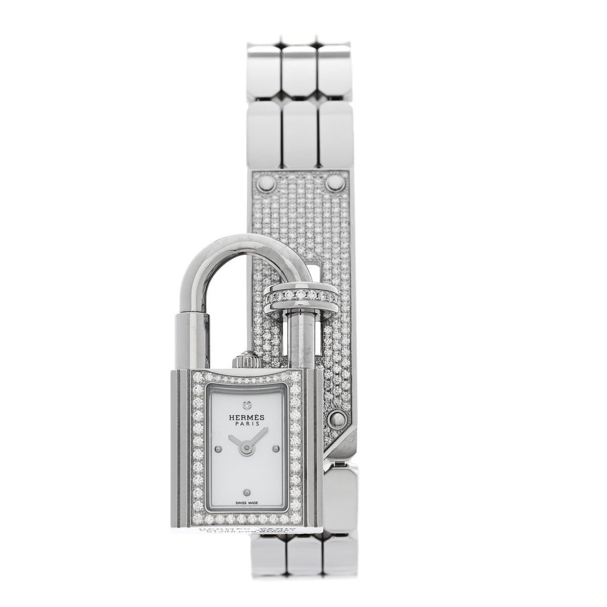 Stainless Steel Diamond Pave 16mm Kelly Quartz Watch
