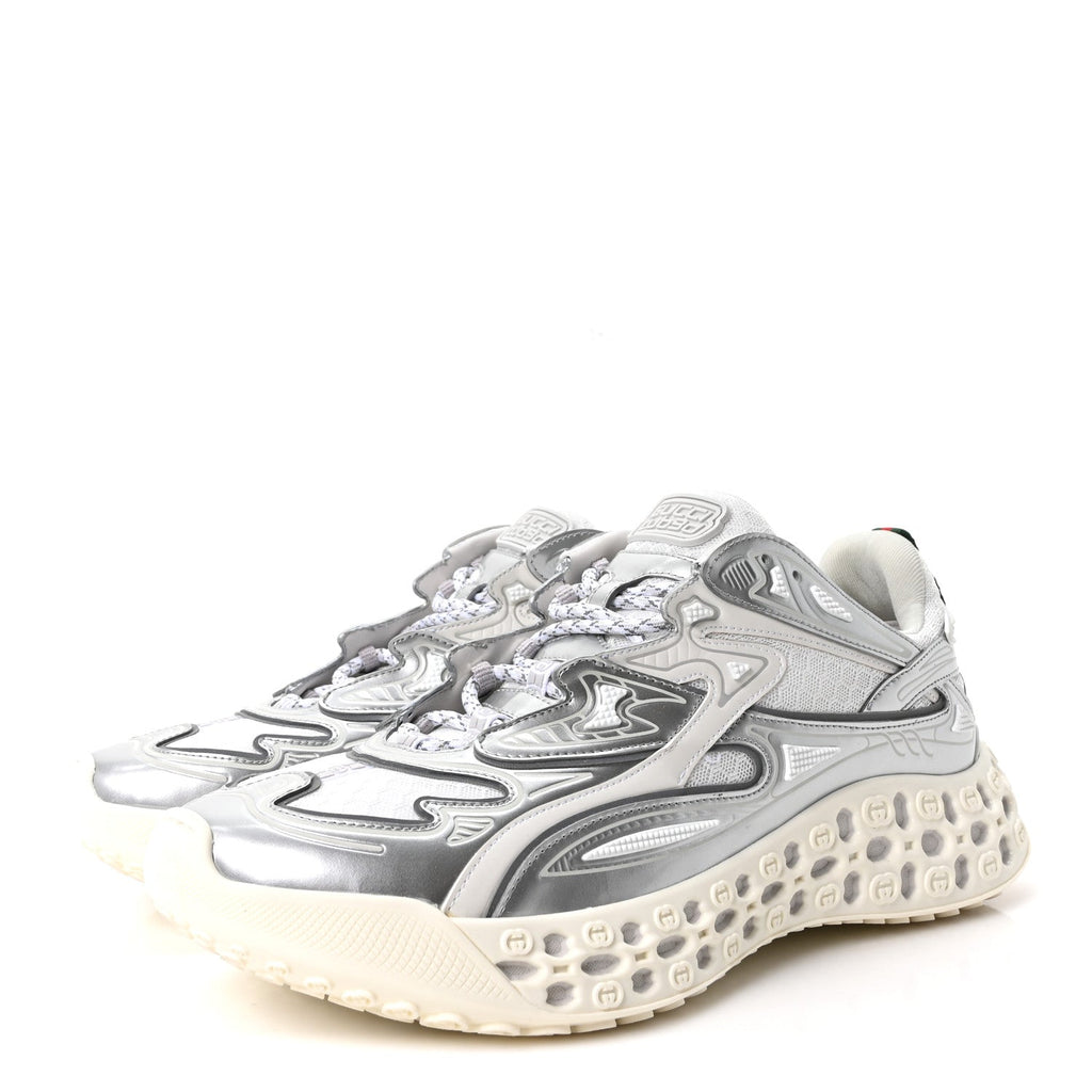 Metallic Demetra Mesh Cub3d Mens Sneakers 10 Grey White
