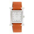 Stainless Steel Swift 21mm Heure H Hour Quartz Watch Orange