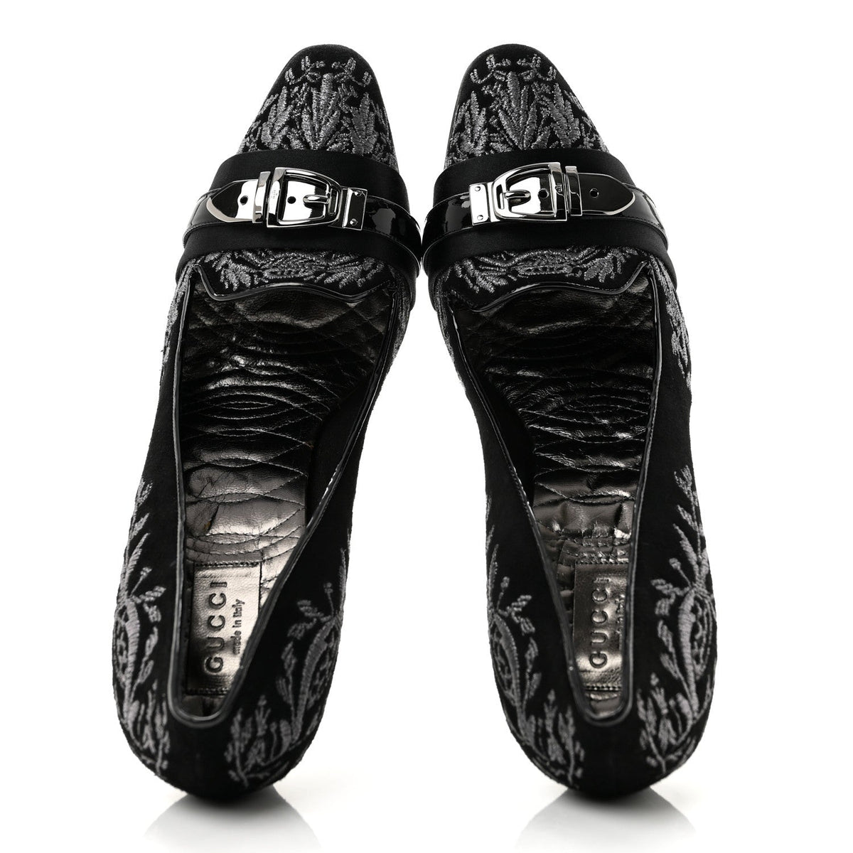 Suede Brocade Pumps 9 Black