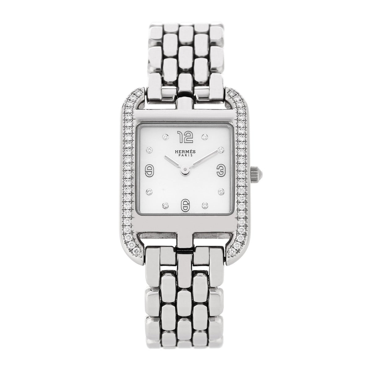 Stainless Steel Diamond Bezel Mother of Pearl 23mm Cape Cod Quartz Watch