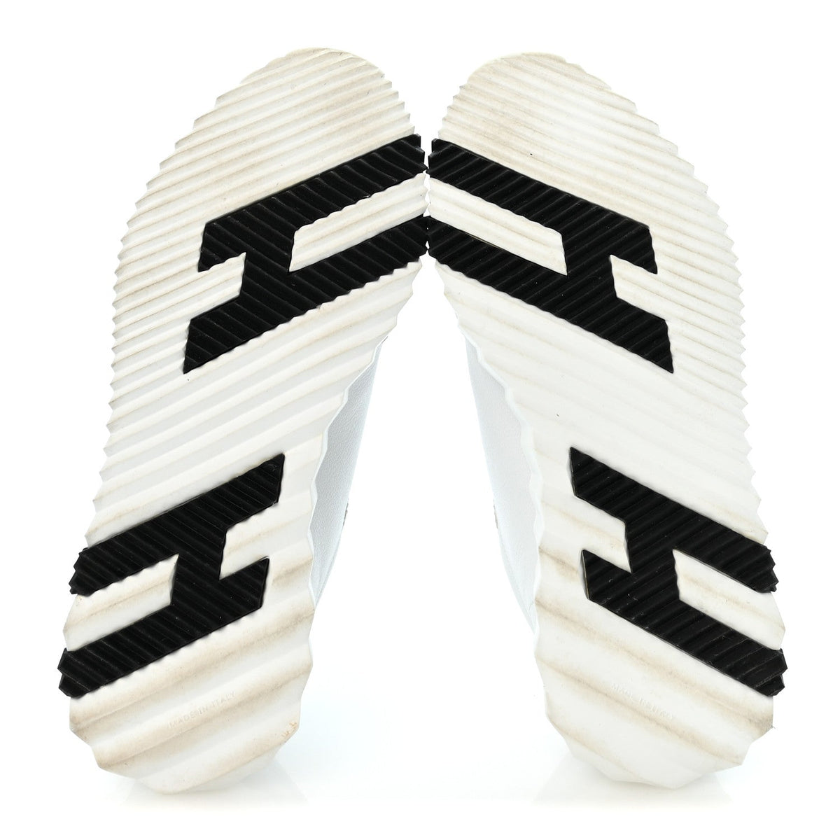 Calfskin Suede Goatskin Bouncing Sneakers 36.5 White Black