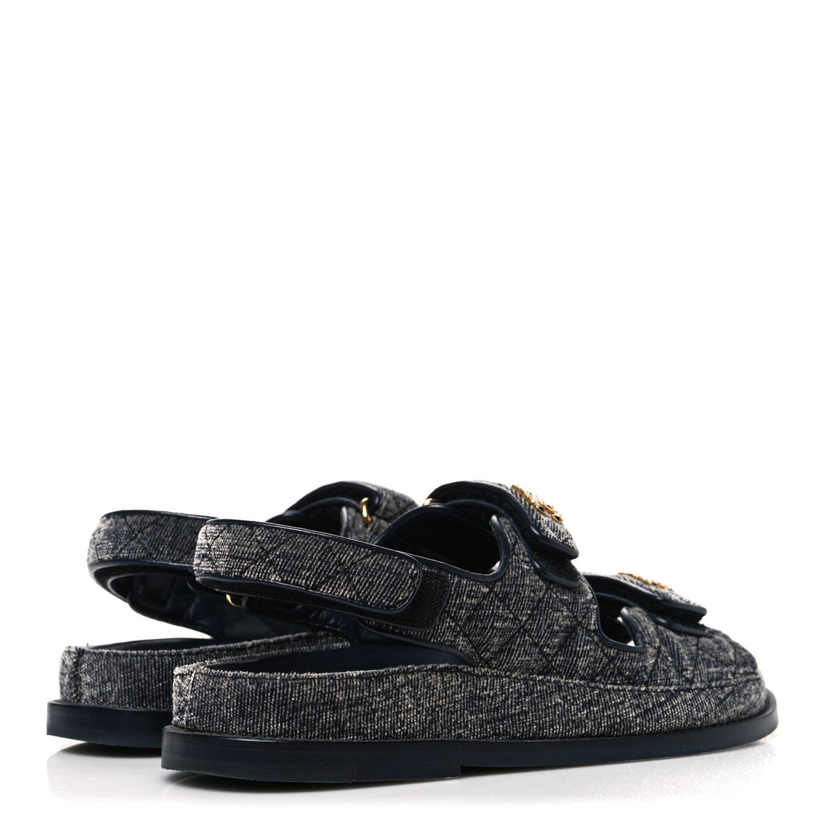 Velvet Velcro Dad Sandals 36 Grey