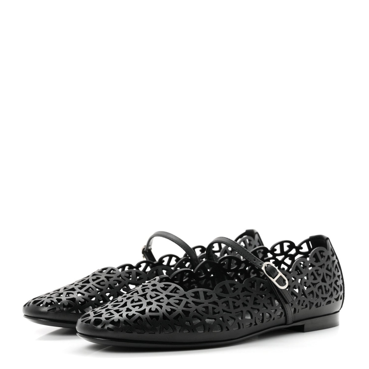 Calfskin Meli Ballet Flats 38.5 Black