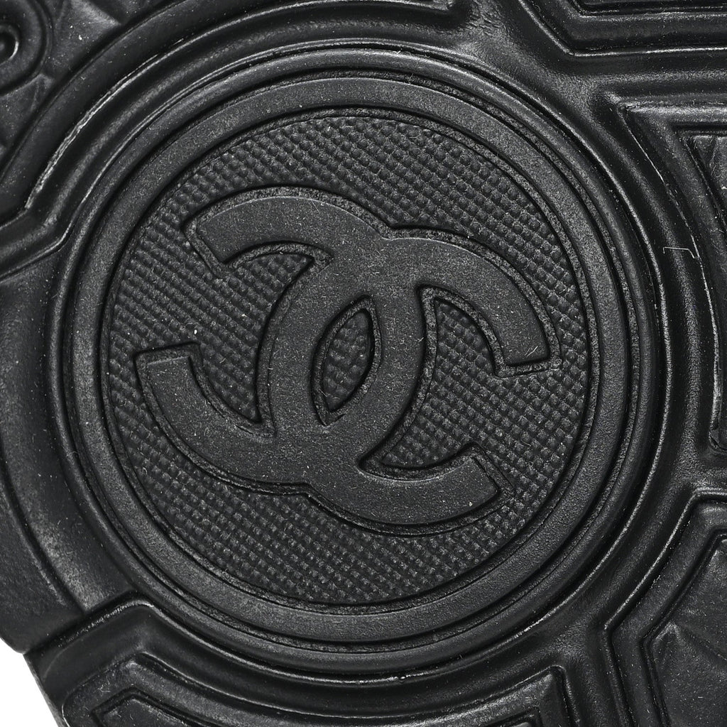 Lambskin Fabric CC Sneakers 36.5 Black