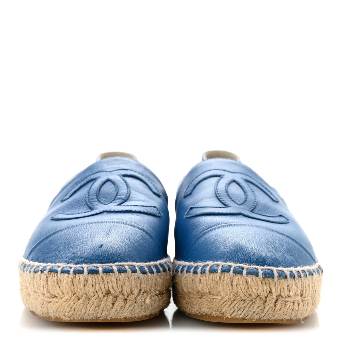 Lambskin CC Espadrilles 37 Blue