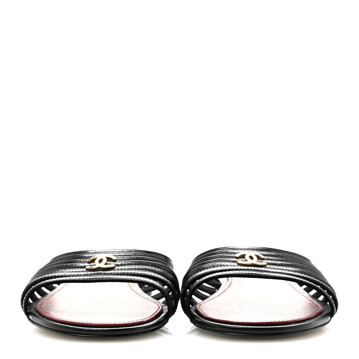 Goatskin CC Sandals 38.5 Black