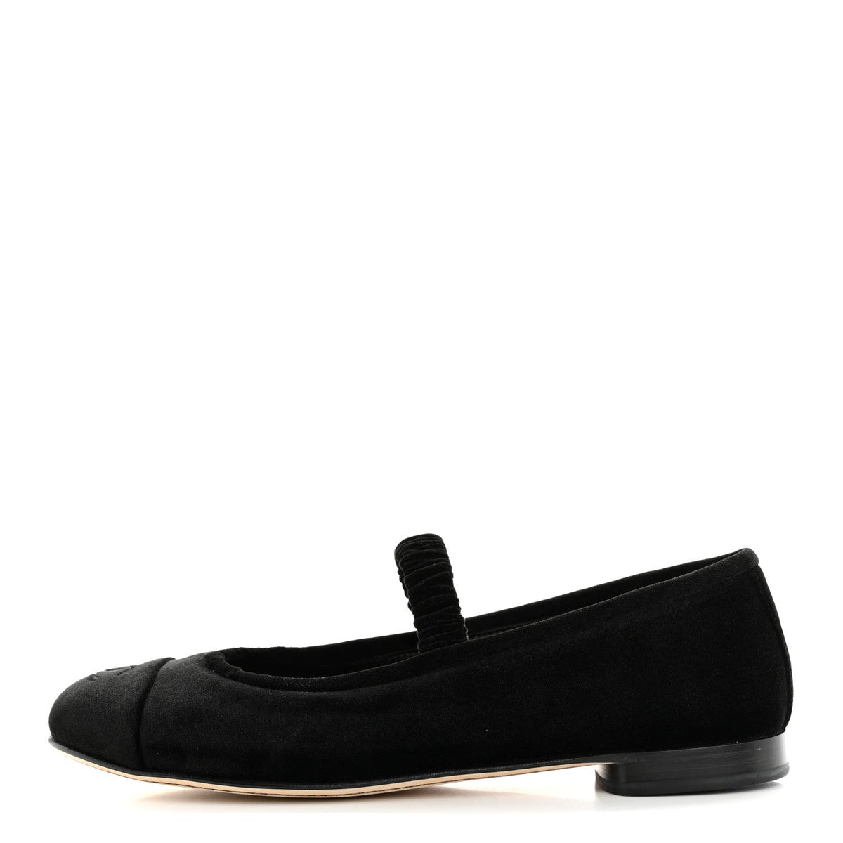 Velvet Mary Jane Flats 39 Black