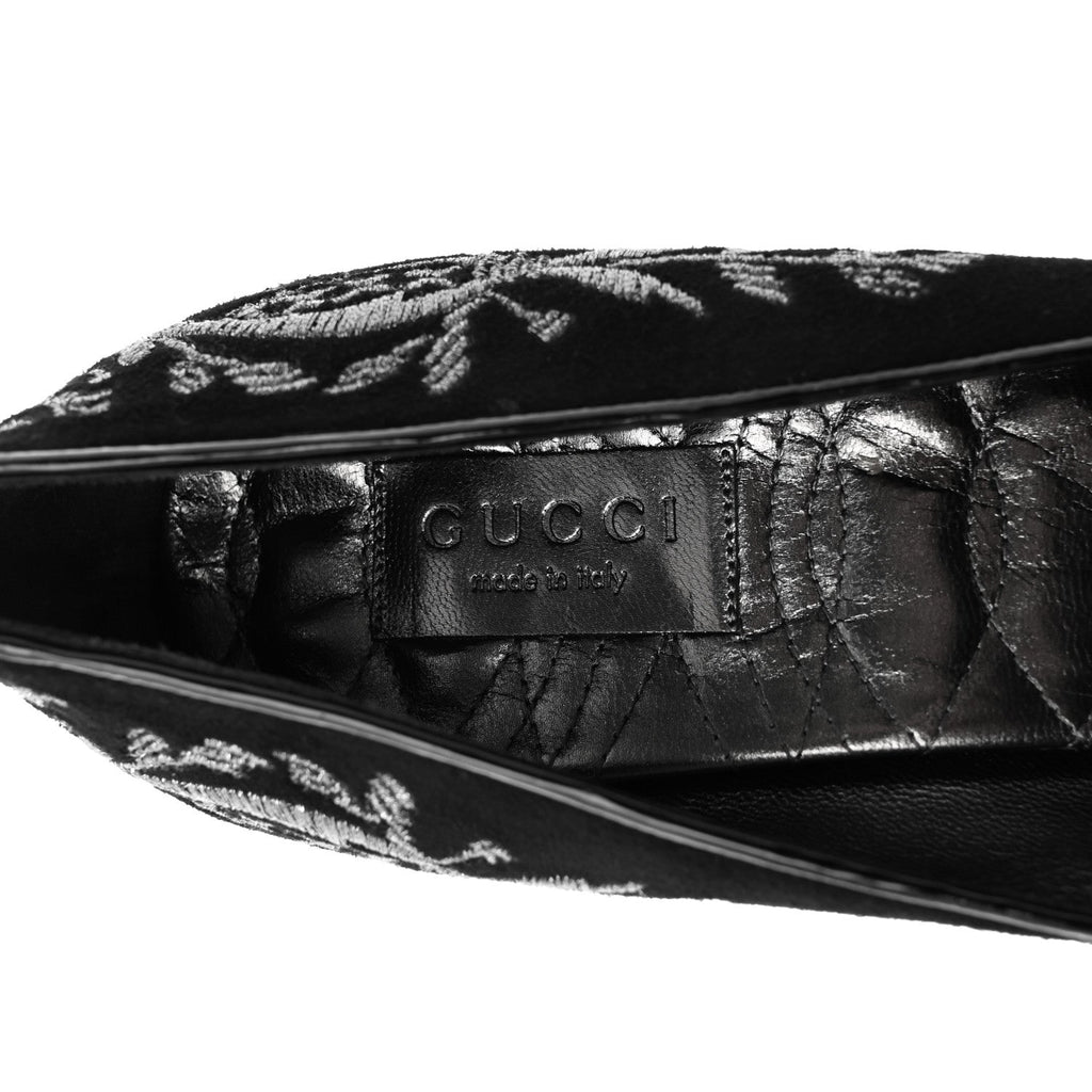 Suede Brocade Pumps 9 Black
